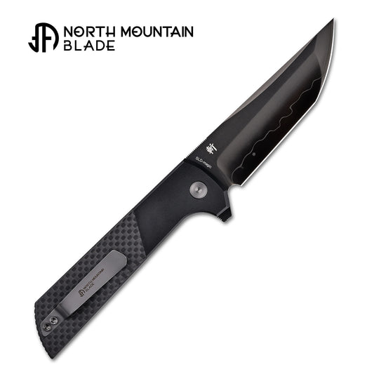 2407-CF-DLC Black anodized aluminum handle Carbon Fiber