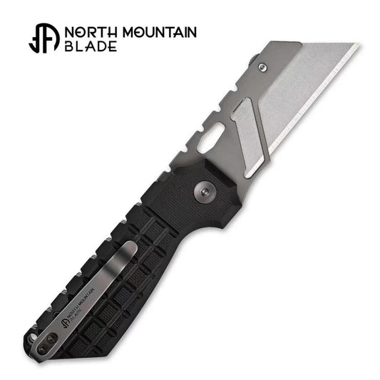North Mountain Blade The Gripper 2537-BK – Button Lock Utility Knife Black