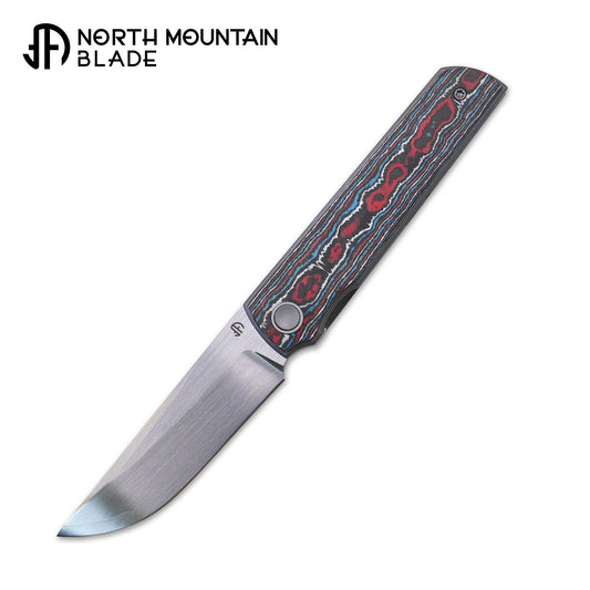2412-RDBL Clip Point Hand-brushed finish