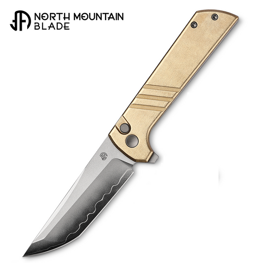 Chop 2 2403-S Aluminum Bronze handle chop2 Stripe SLD-Magic Traditional Japanese tactical folding knife