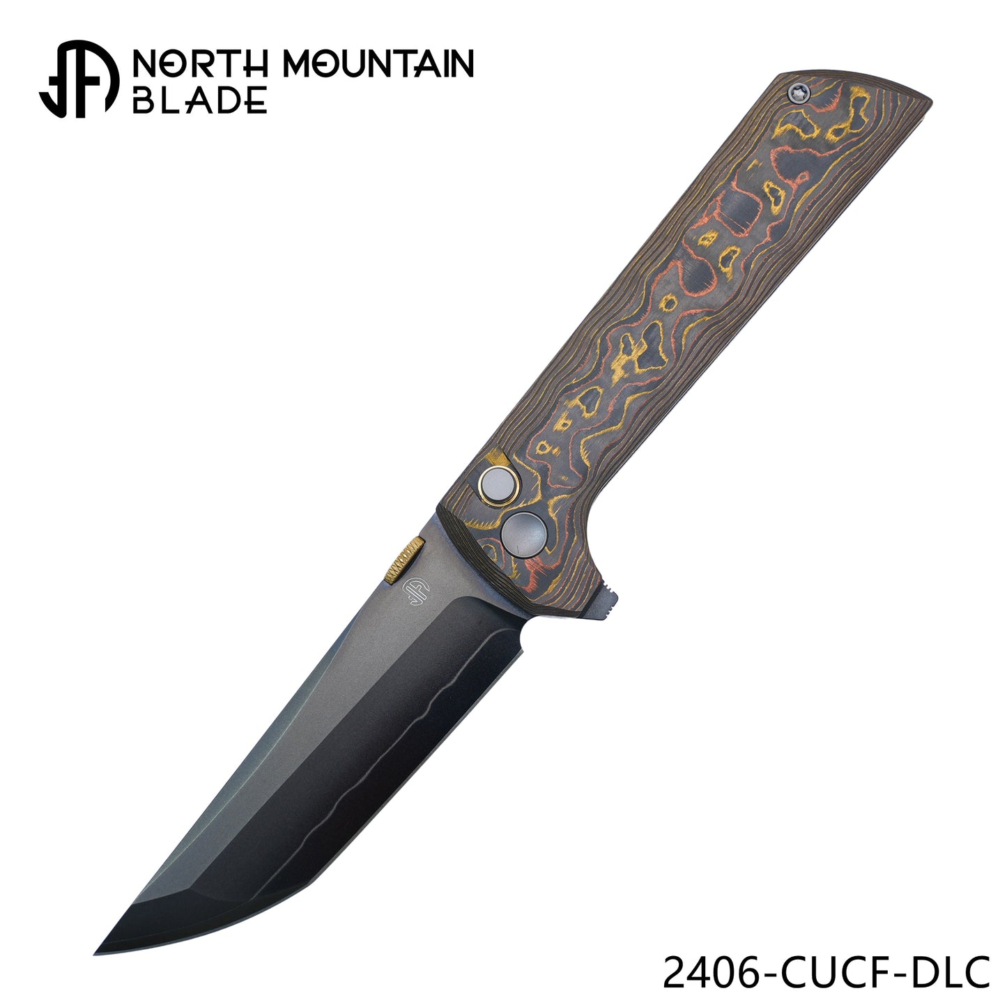 2406-CUCF-DLC Chop2 Copper-inlaid Carbon Fiber New .45-style thumb disc