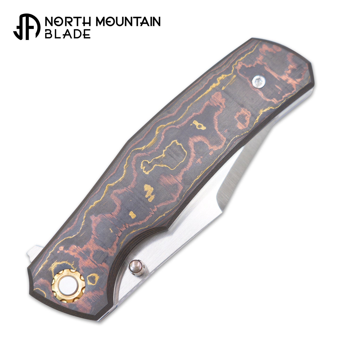 North Mountain 北山 Jellyfish 4th Generation Super Smooth M390 Blade Hand Polished Titanium Frame Carbon Fiber Handle