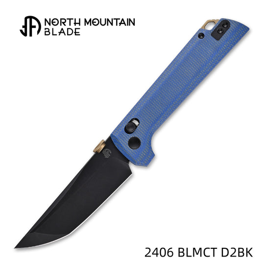 2406-BLMCT-D2BK Crossbar Lock Knife D2 Steel Japanese-style tactical folding knife