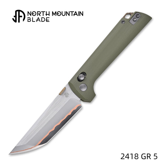 2418-GR-5 Crossbar Lock 5-Layer Copper Steel 3.5" Blade Japanese-style tactical folding knife