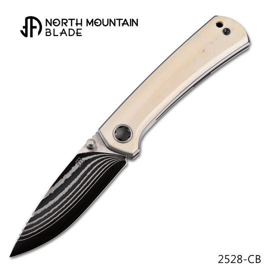 2528-CB new "Ultra" Natural Bone Handle Modern Mini Pocket Knife Quick-Open Design