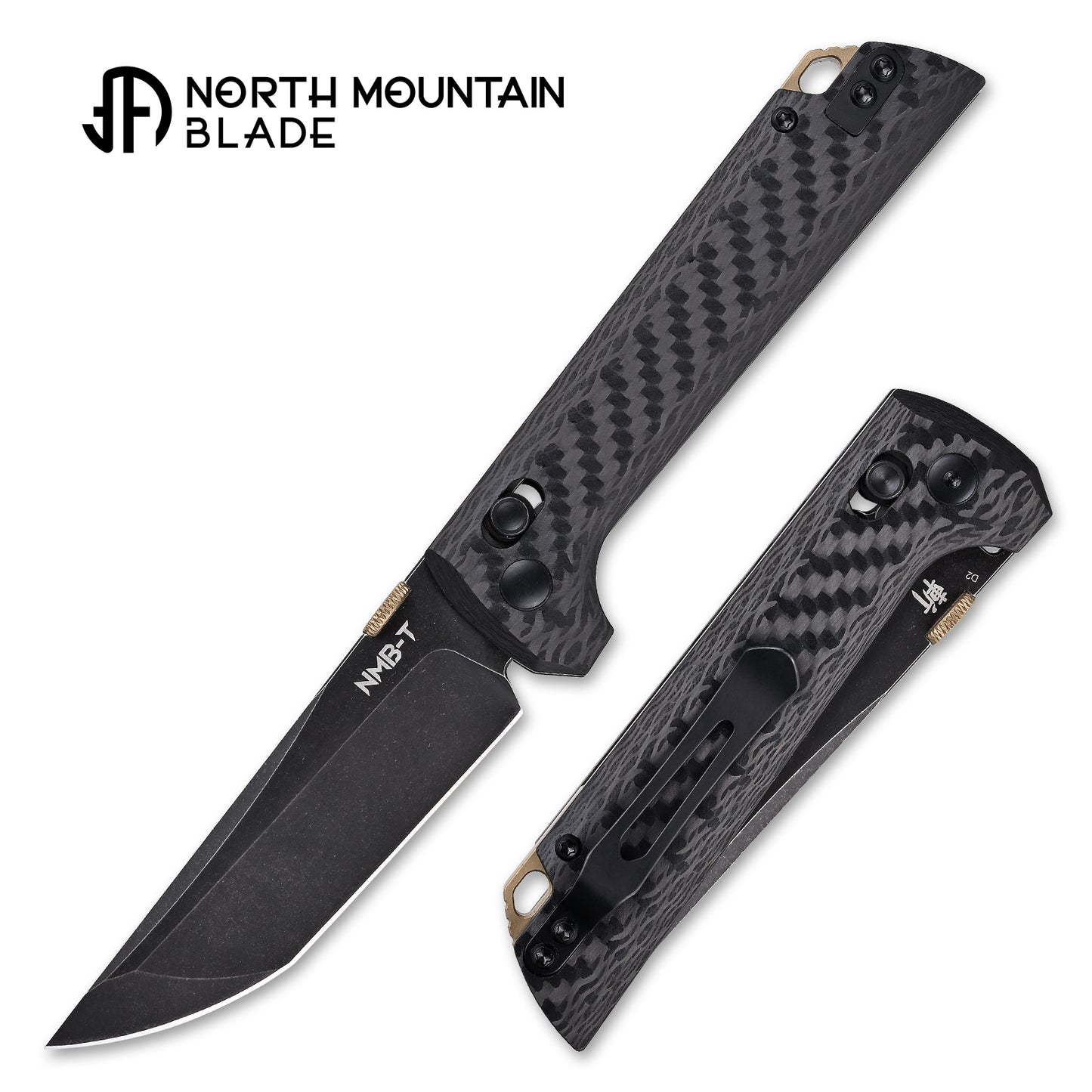 2406-CF-D2BK Crossbar Lock Knife D2 Steel Japanese-style tactical folding knife