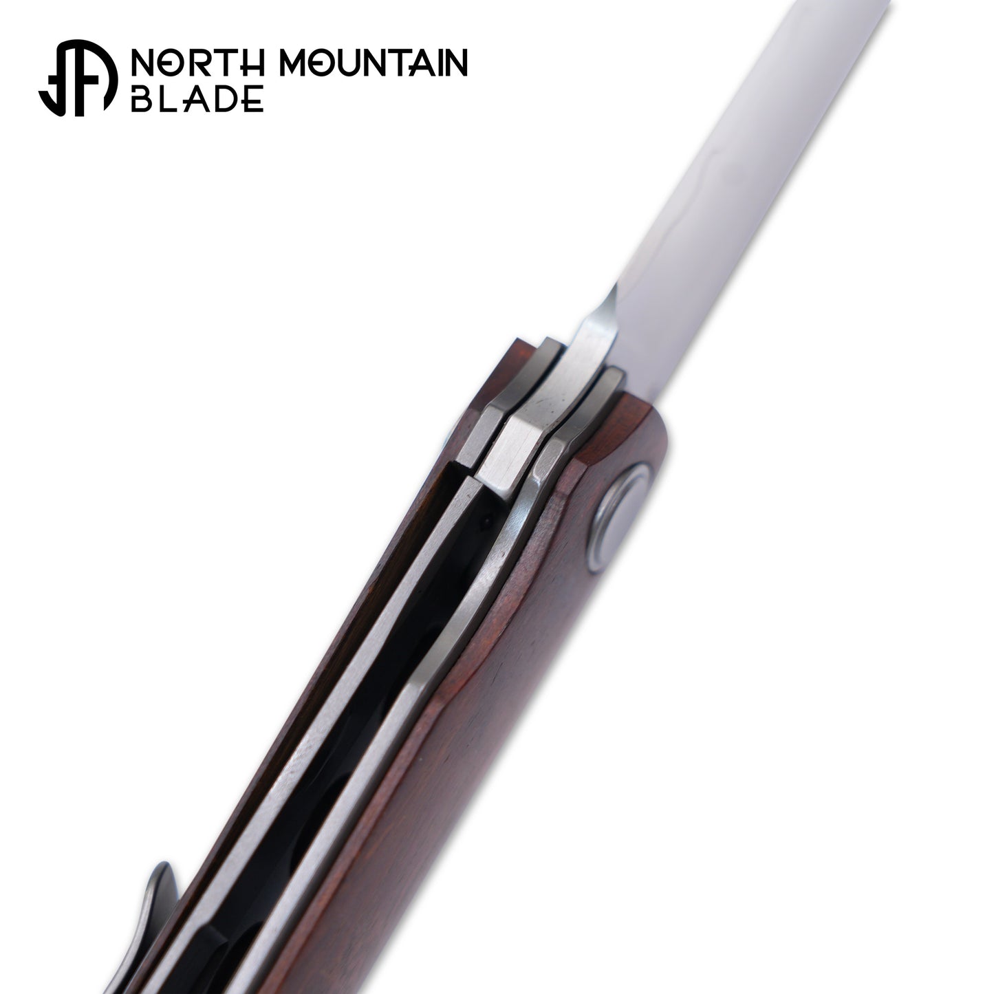 2412-IW CHOP 4 Front Flipper Folding Knife, Desert Ironwood Handle, SLD San Mai Steel, Japanese-Style Tanto