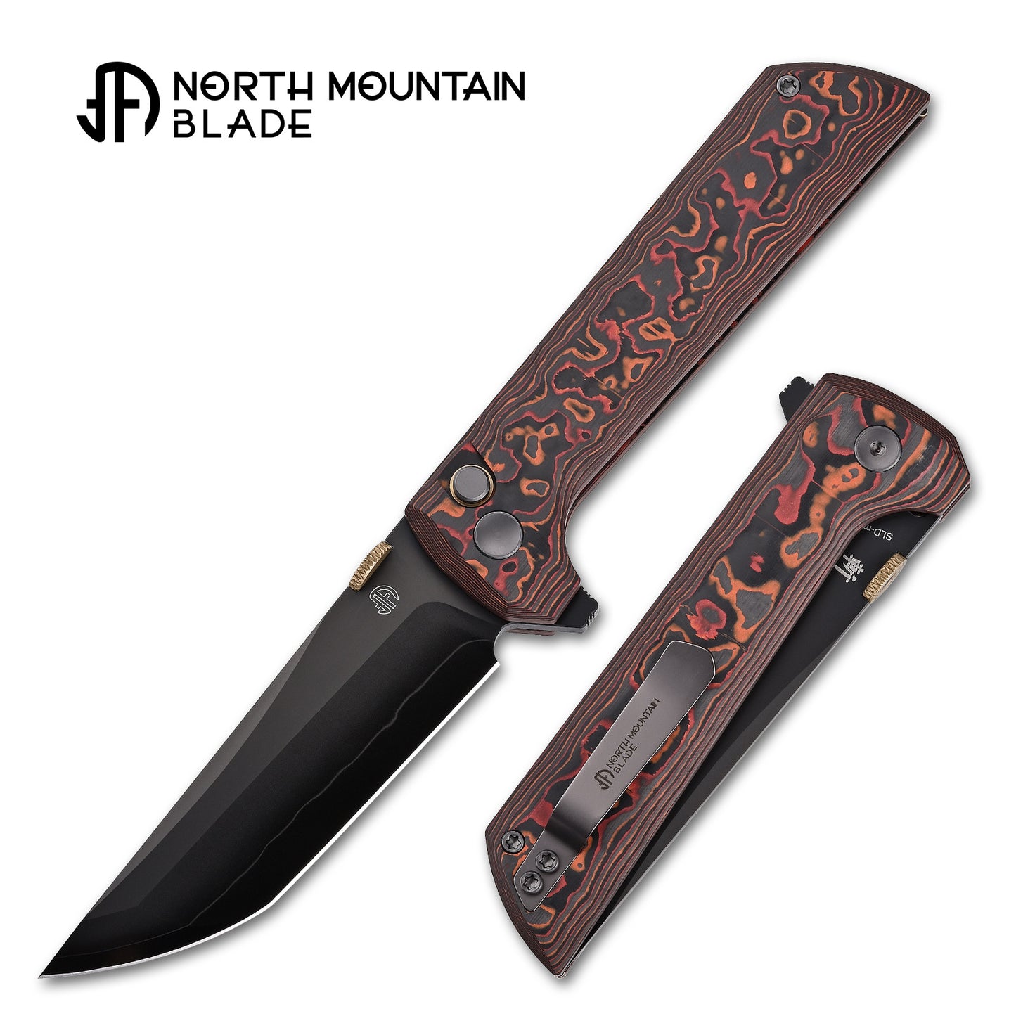 2406-ORCF-DLC  Chop2 Red Ceramic Carbon Fiber New .45-style thumb disc