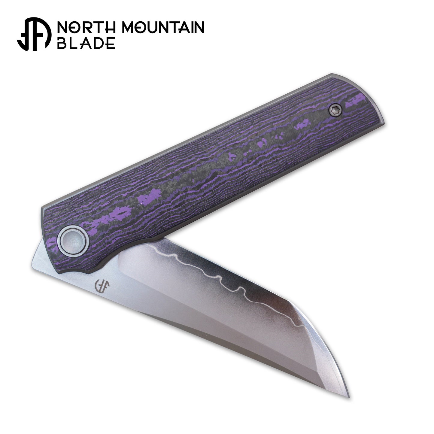 2412-PRCF CHOP 4 Front Flipper Folding Knife, Ceramic Carbon Fiber Handle, SLD San Mai Steel, Japanese-Style Tanto