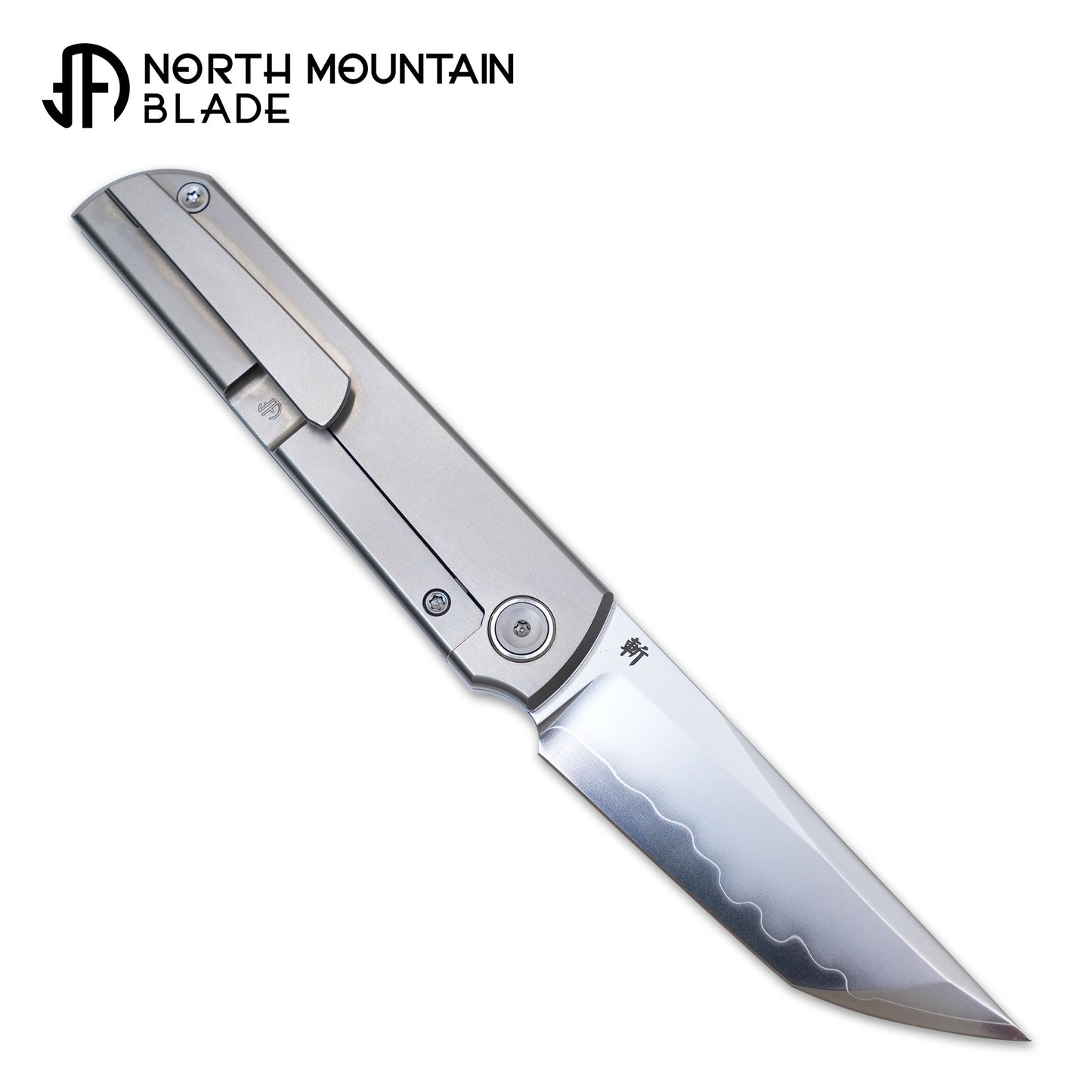 Chop Classic 2505-A-Ti Flat SLD Steel Front Flipper Ti Clip