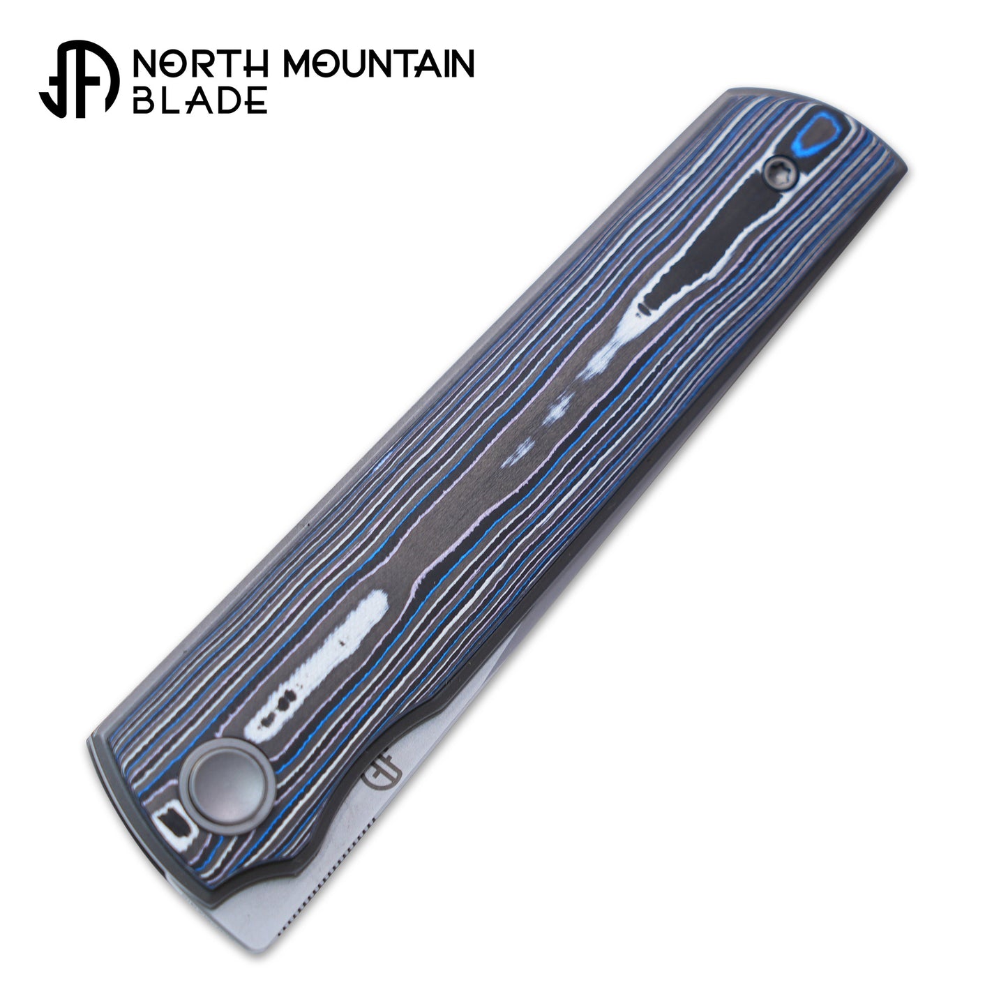 2412-BLPR CHOP 4 Front Flipper Folding Knife, Ceramic Carbon Fiber Handle, SLD San Mai Steel, Japanese-Style Tanto