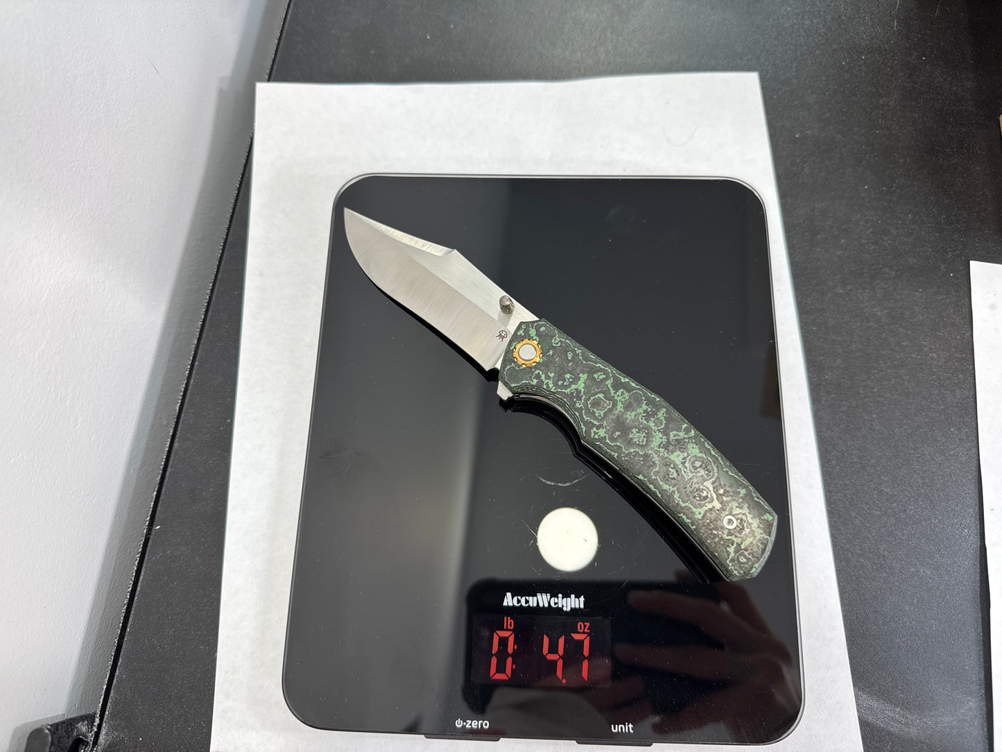 Jellyfish 4th Green Generation Super Smooth M390 Blade Hand Polished Titanium Frame Ceramic Carbon Fiber Handle