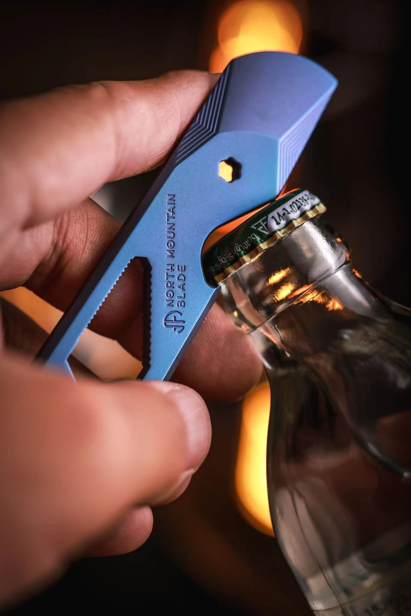 Titanium alloy Crowbar Beer opener blue