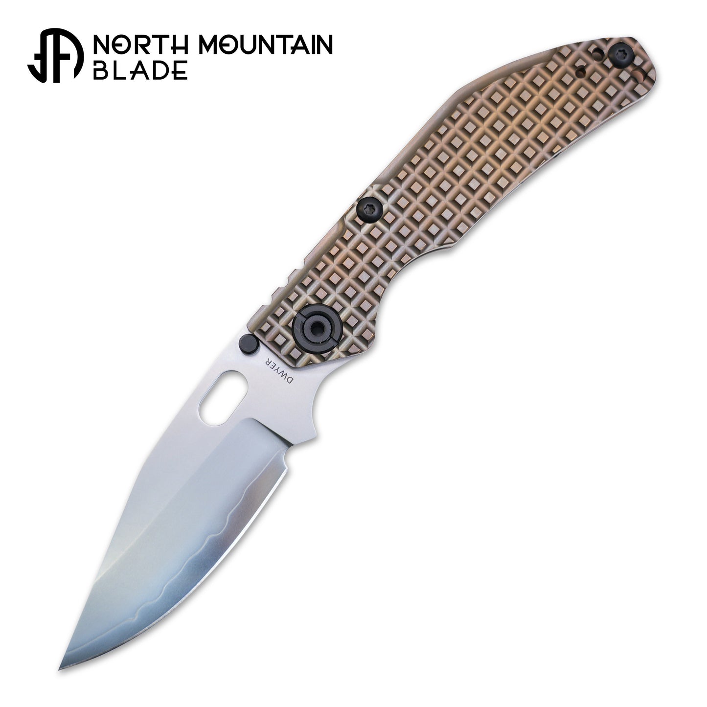 BBNM 2521-BZ-G Bowie Grid Titanium Handle Champagne