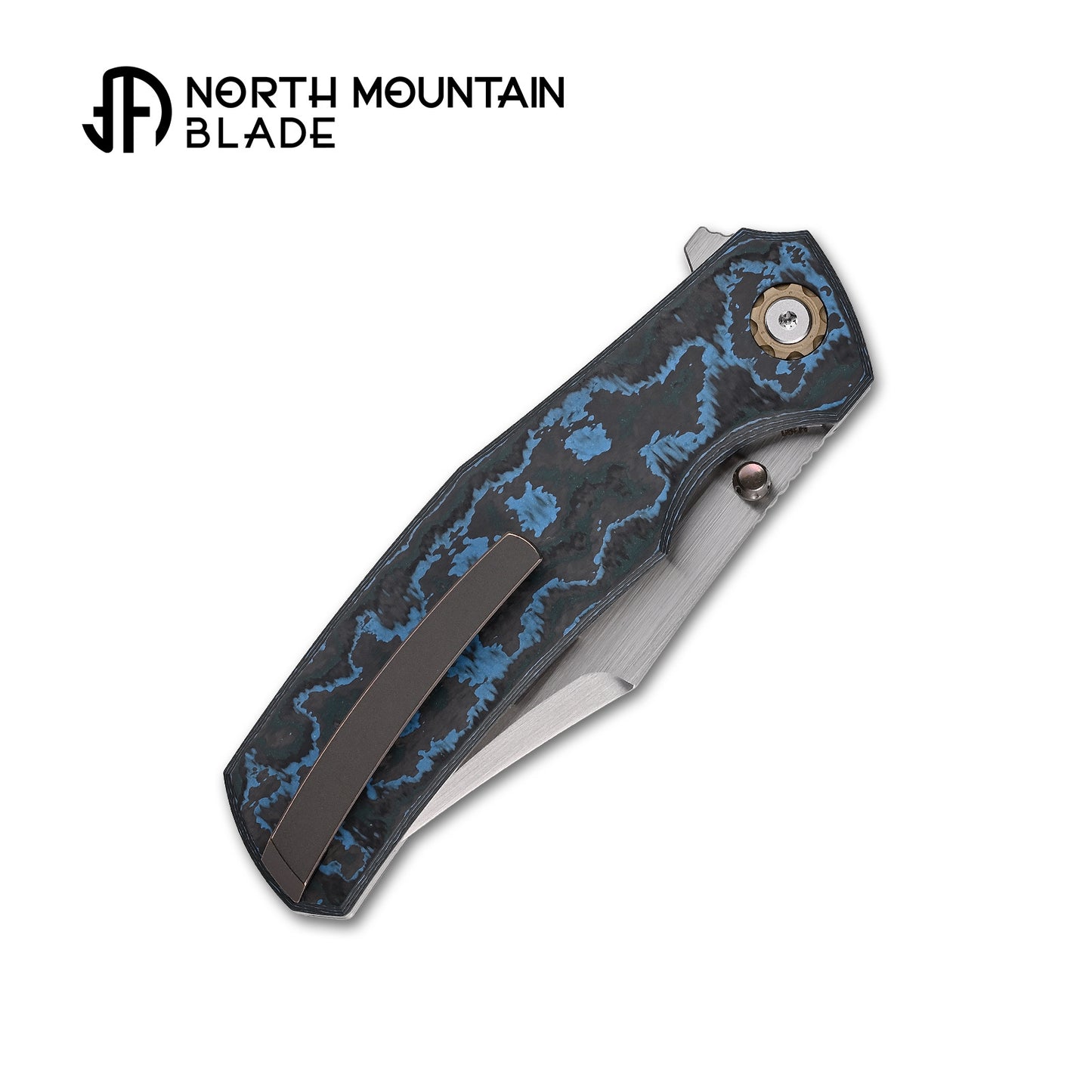 Jellyfish 4th Teal Generation Super Smooth M390 Blade Hand Polished Titanium Frame Ceramic Carbon Fiber Handle