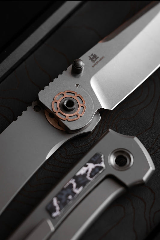 new "Ultra" Titanium handle ceramic carbon Pocket Knife Quick-Open Design