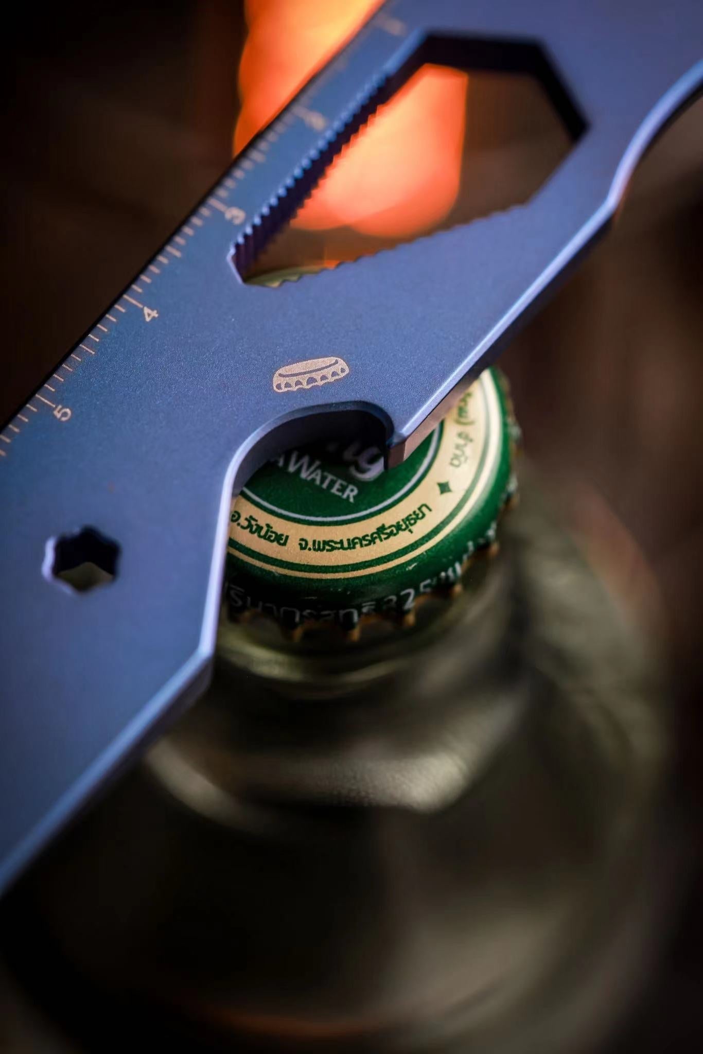 Titanium alloy Crowbar Beer opener blue