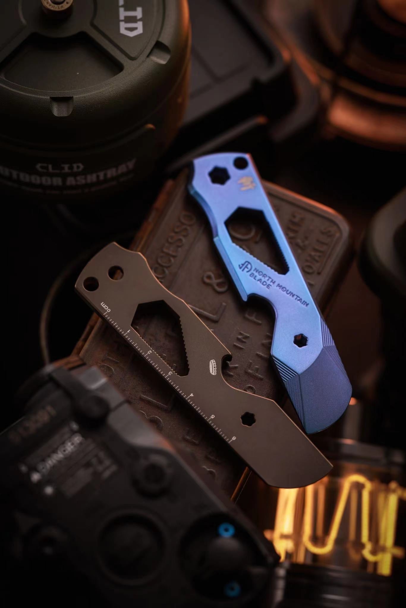 Titanium alloy Crowbar Beer opener blue