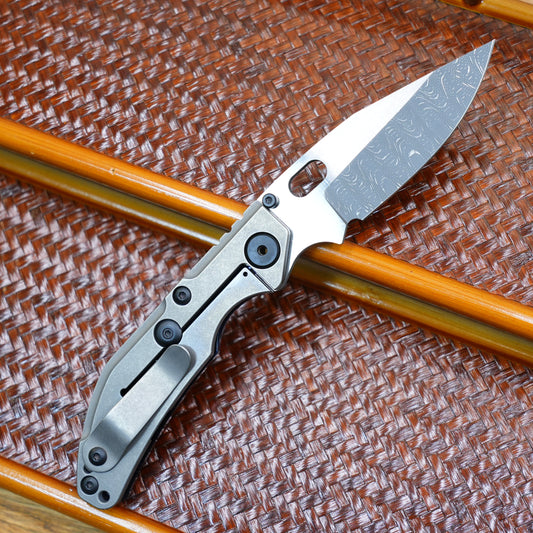 BBNM VegasForge AMERICAN MADE DAMASCUS STEEL Zi&Timascus Handle