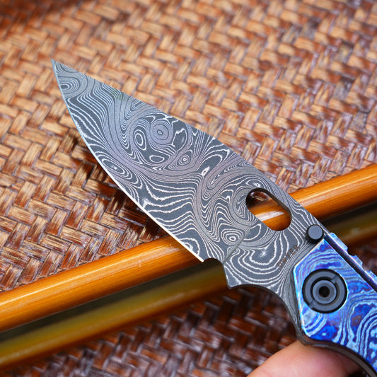 BBNM VegasForge AMERICAN MADE DAMASCUS STEEL Zi&Timascus Handle