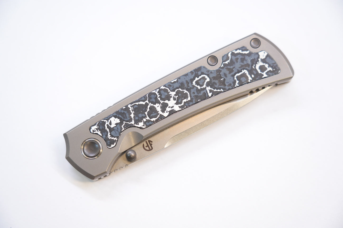 new "Ultra" Titanium handle ceramic carbon Pocket Knife Quick-Open Design