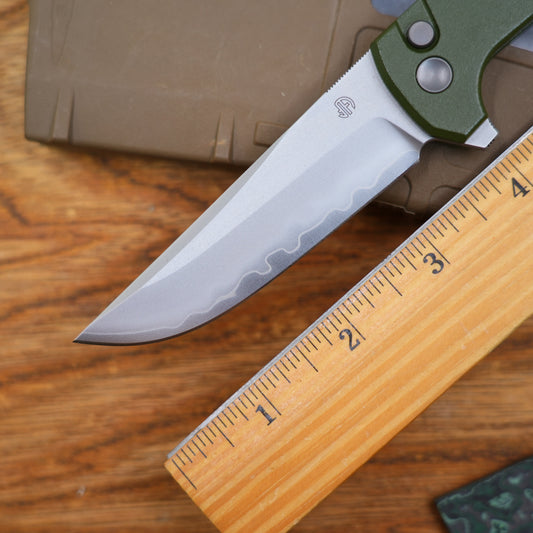 2407-SPGRCF Drop-point blade Custom