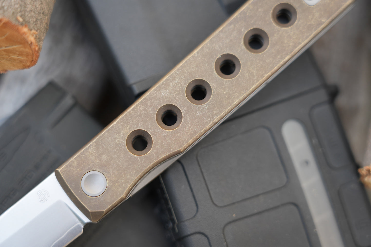 KAIKEN 2502-BR Aluminum Bronze Classic Japanese style tactical folding knife