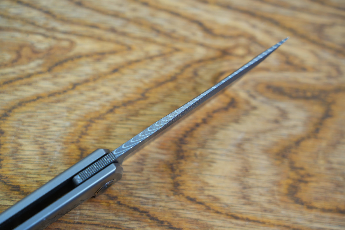 【CHOP】Hand Carved Titanium Handle VEGAS Forged Damascus