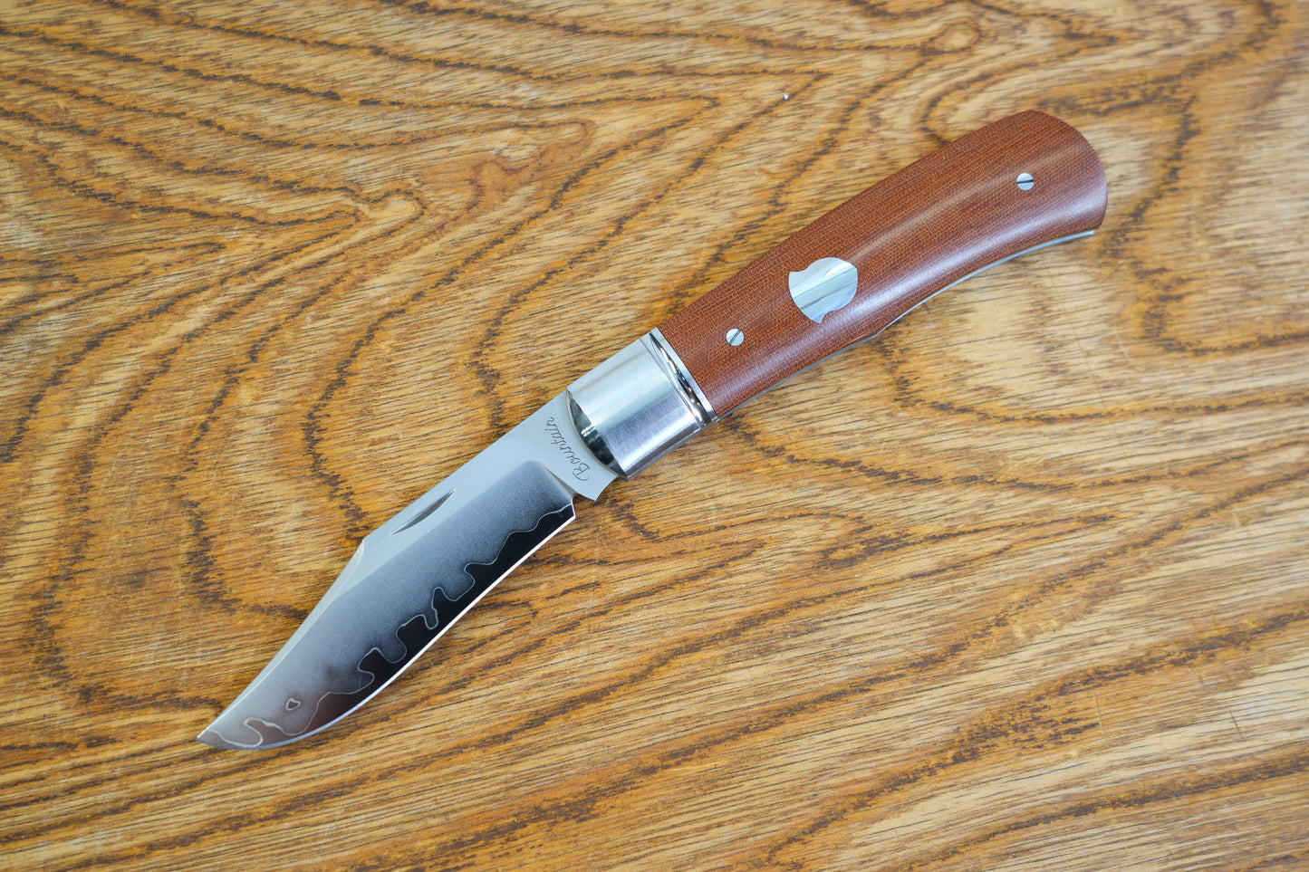 【Lanny】SLD-Magic Steel Classic Wave Finish Steel Frame Micarta Handle Non-locking