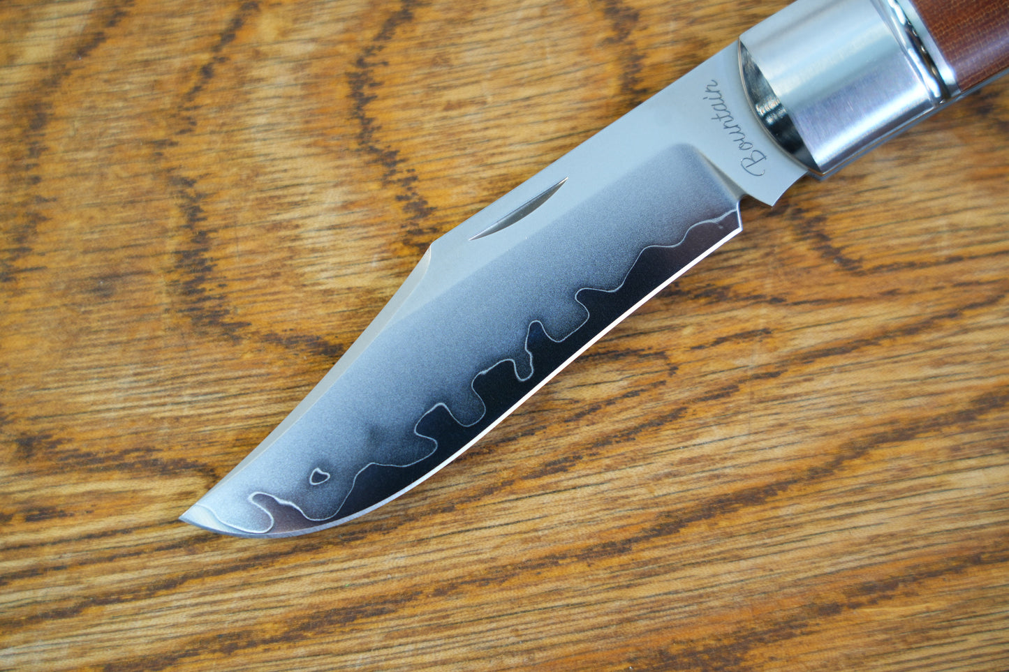 【Lanny】SLD-Magic Steel Classic Wave Finish Steel Frame Micarta Handle Non-locking