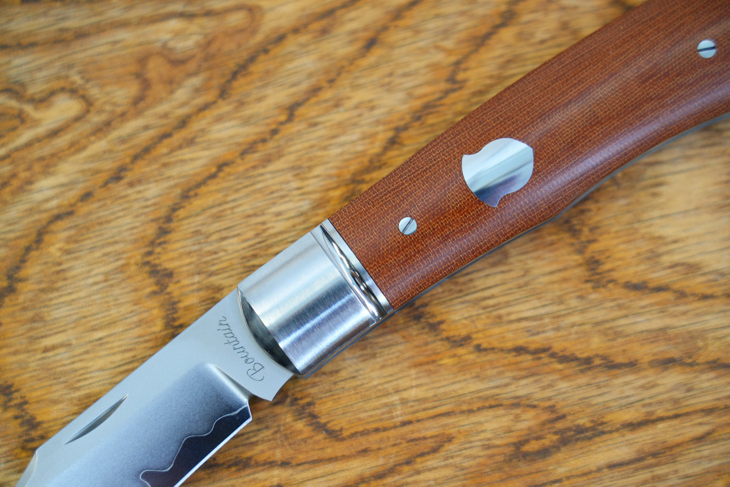 【Lanny】SLD-Magic Steel Classic Wave Finish Steel Frame Micarta Handle Non-locking