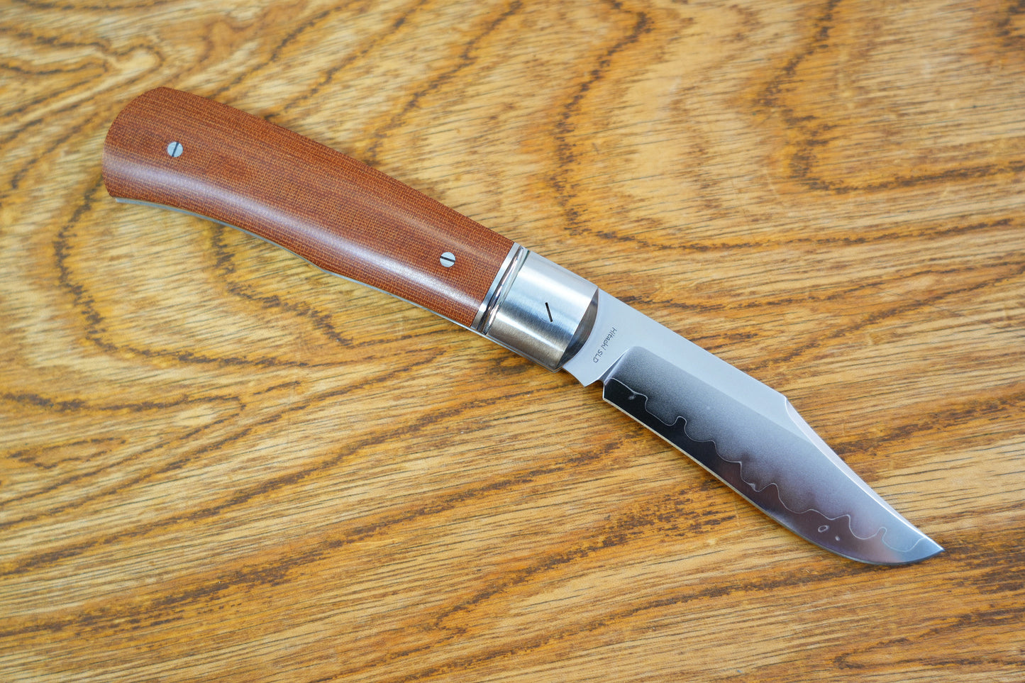 【Lanny】SLD-Magic Steel Classic Wave Finish Steel Frame Micarta Handle Non-locking