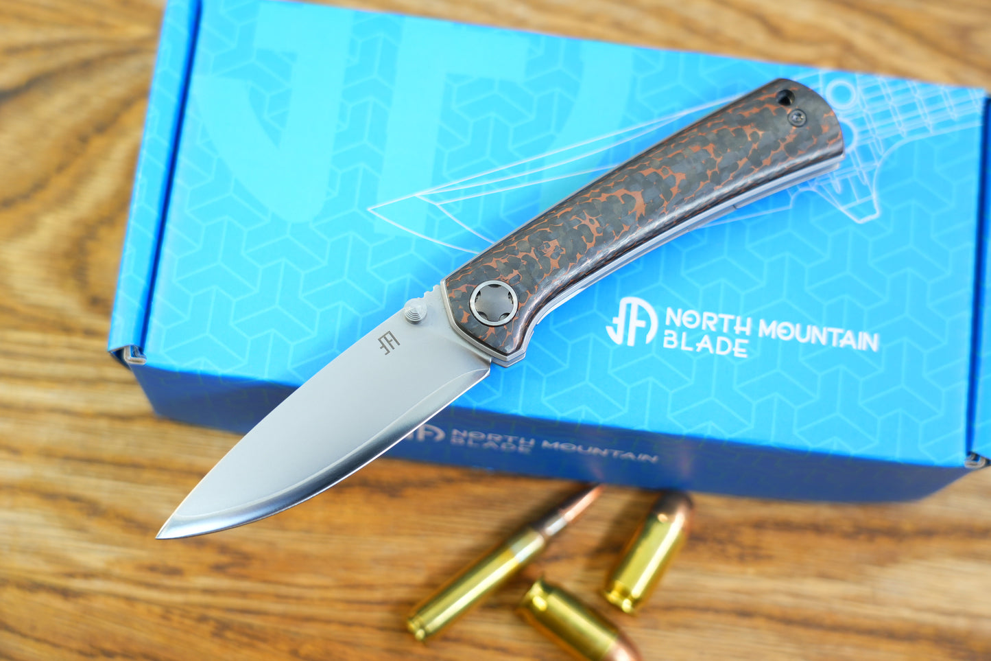 【Ultra】Copper Carbon Fiber ZDP-189 Pocket Knife Quick-Open Design