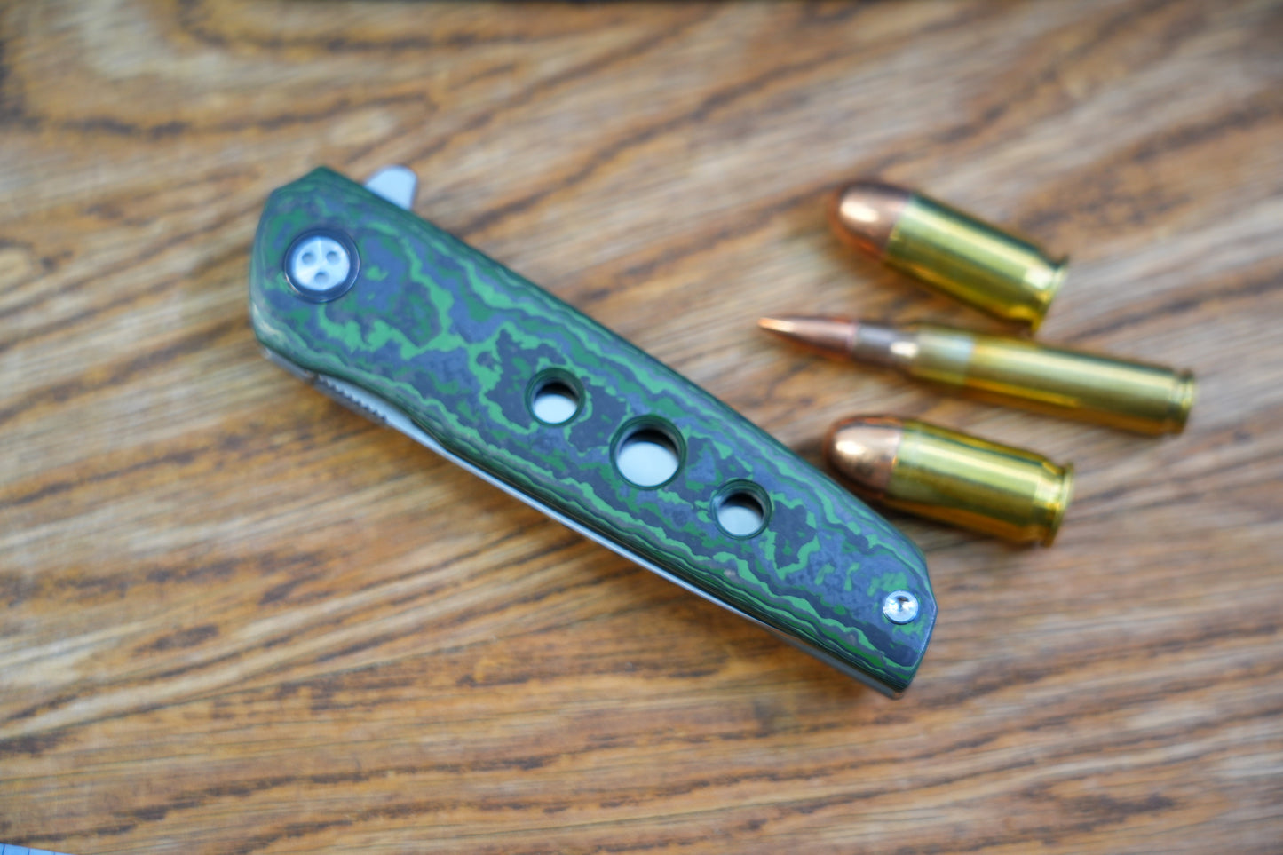 【Ninja】Green Ceramic Carbon Fiber M390 Titanium Frame