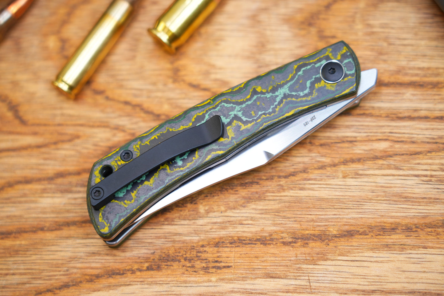 Jellyfish ZDP189 Steel Green Yellow Ceramic Carbon Fiber