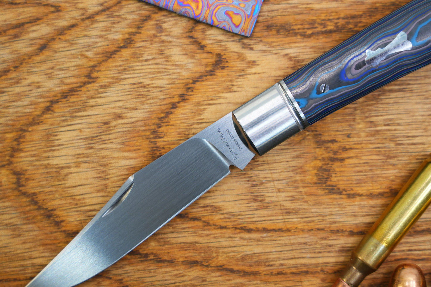 【Lanny】Handcrafted Pocket Knife – M390 Hand-Satin Blade, Ceramic Carbon Fiber Handle, Non-Locking