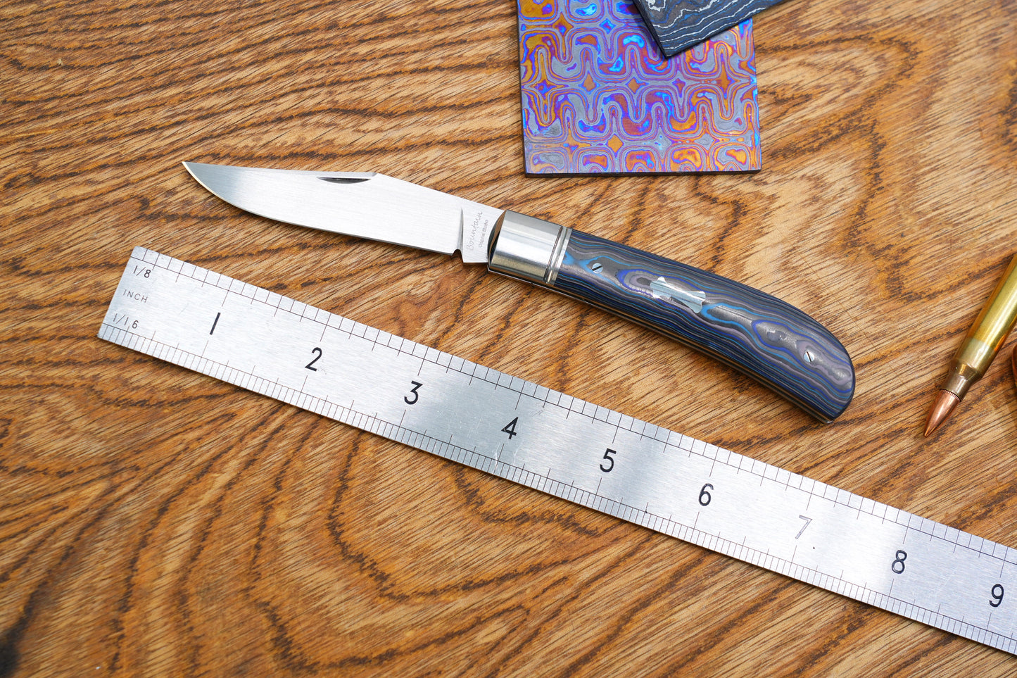 【Lanny】Handcrafted Pocket Knife – M390 Hand-Satin Blade, Ceramic Carbon Fiber Handle, Non-Locking