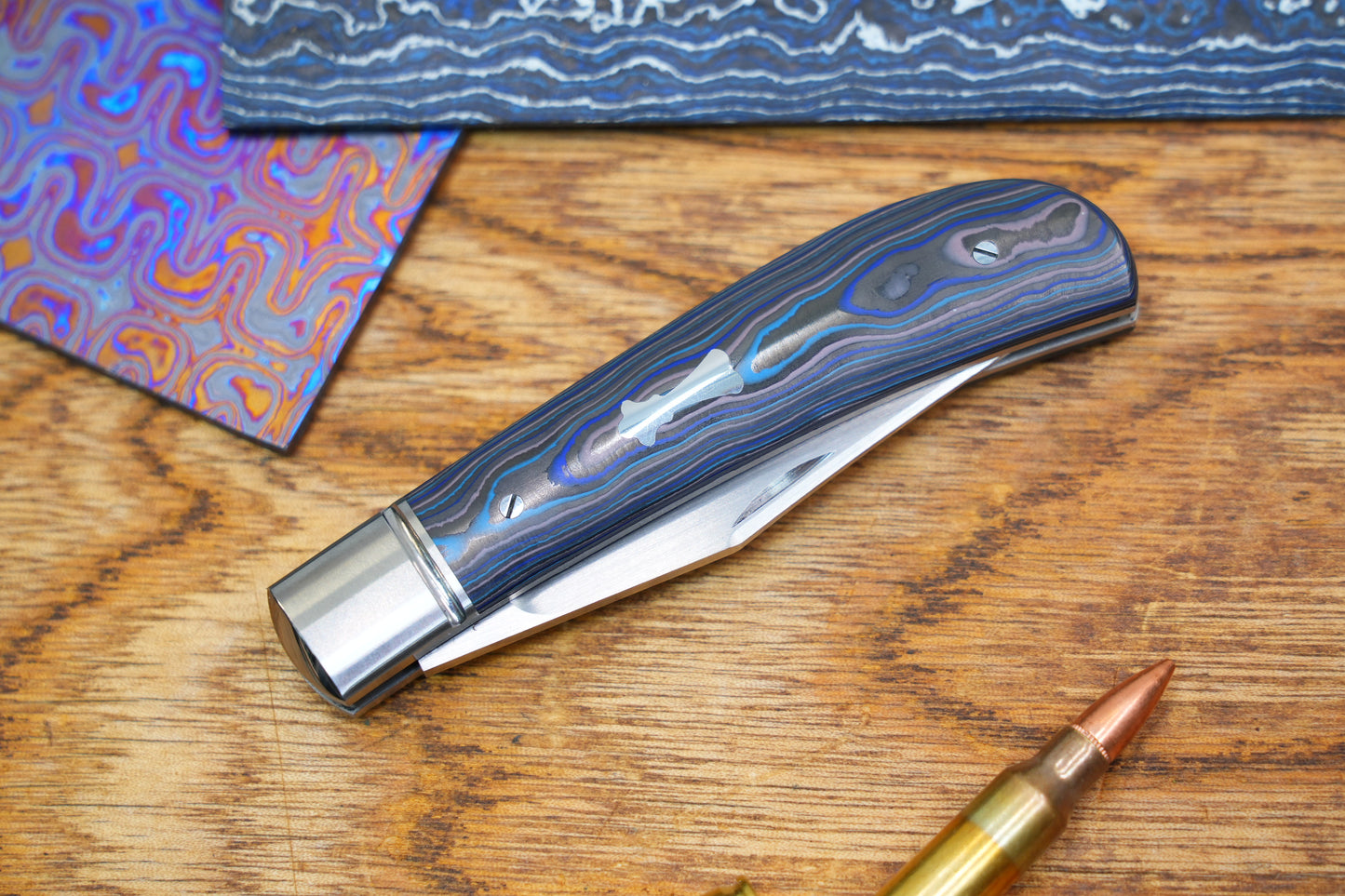 【Lanny】Handcrafted Pocket Knife – M390 Hand-Satin Blade, Ceramic Carbon Fiber Handle, Non-Locking