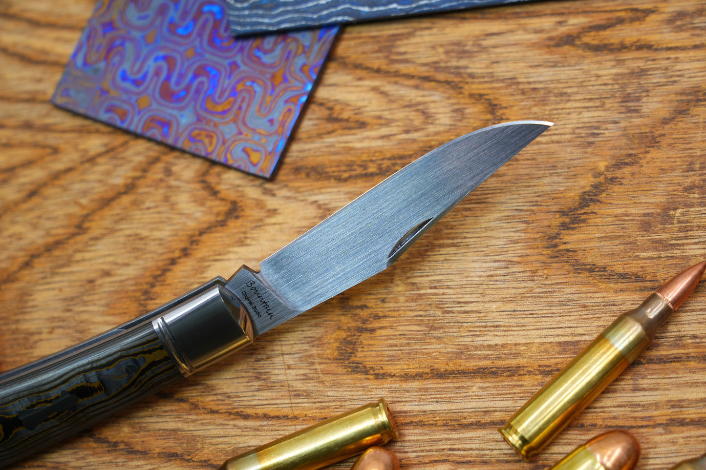【Lanny】Handcrafted Pocket Knife – M390 Hand-Satin Blade, Ceramic Carbon Fiber Handle, Non-Locking
