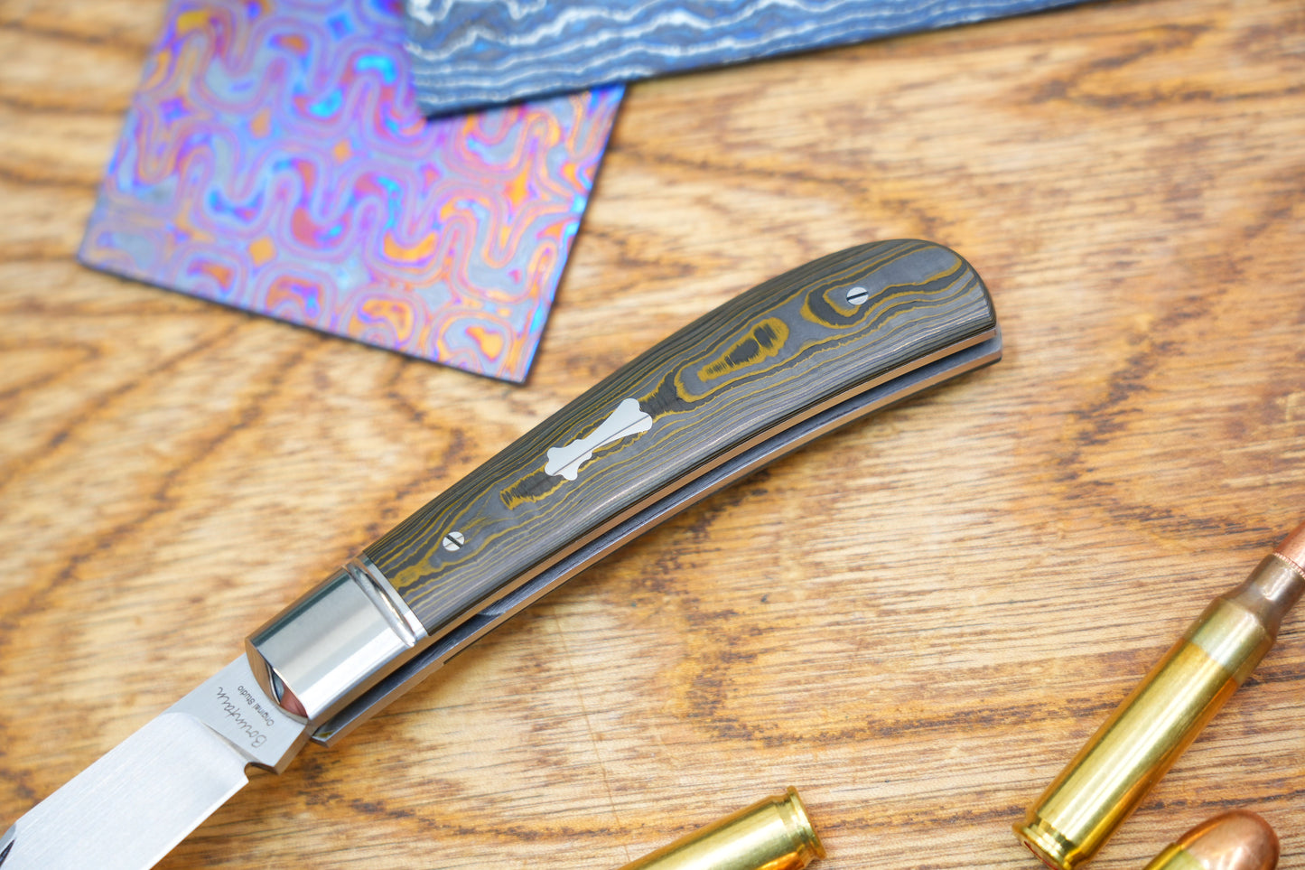 【Lanny】Handcrafted Pocket Knife – M390 Hand-Satin Blade, Ceramic Carbon Fiber Handle, Non-Locking