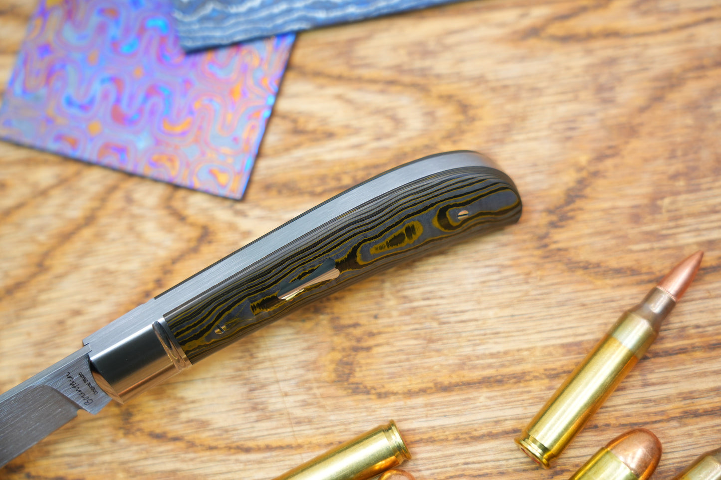 【Lanny】Handcrafted Pocket Knife – M390 Hand-Satin Blade, Ceramic Carbon Fiber Handle, Non-Locking