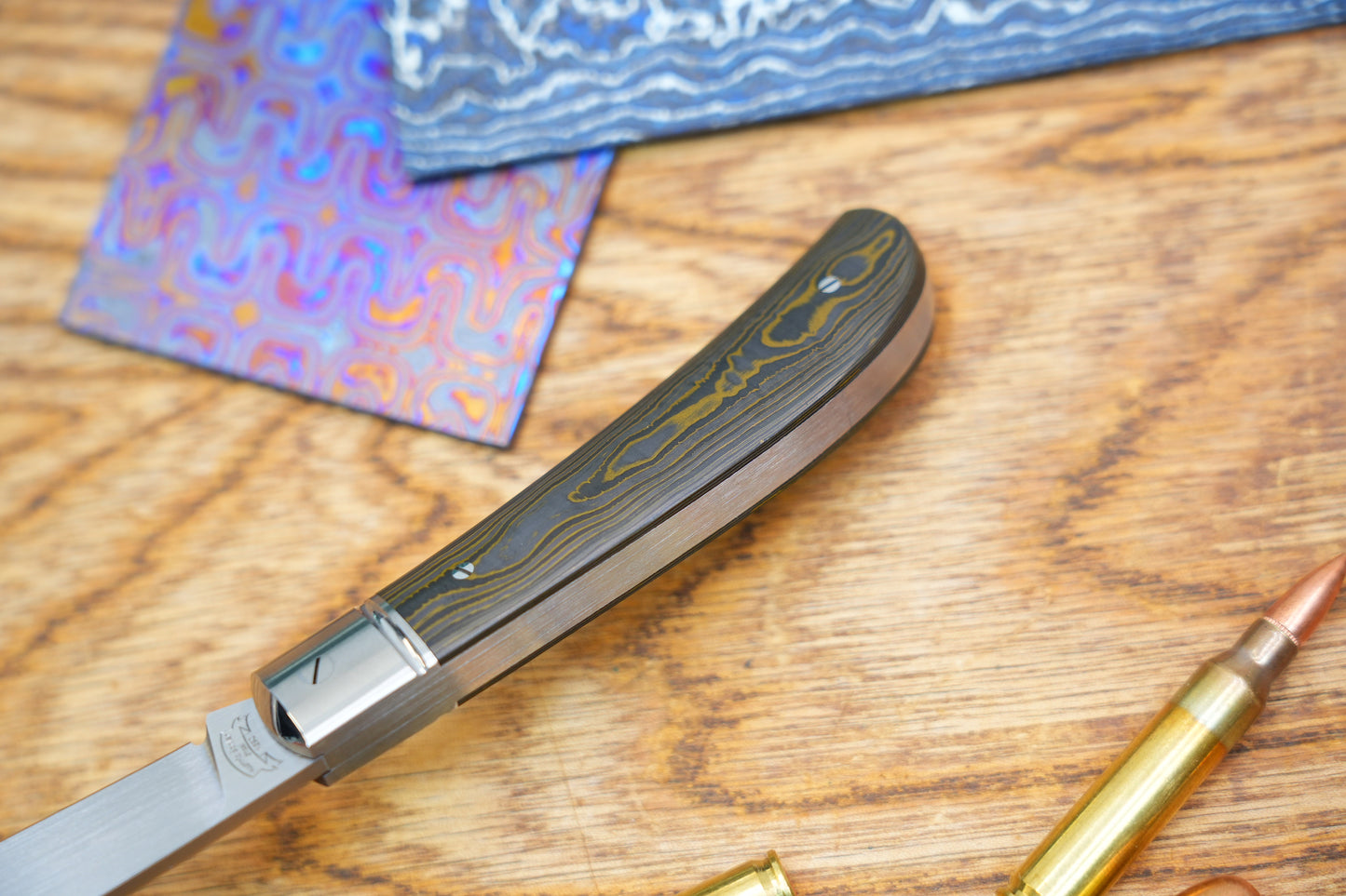 【Lanny】Handcrafted Pocket Knife – M390 Hand-Satin Blade, Ceramic Carbon Fiber Handle, Non-Locking
