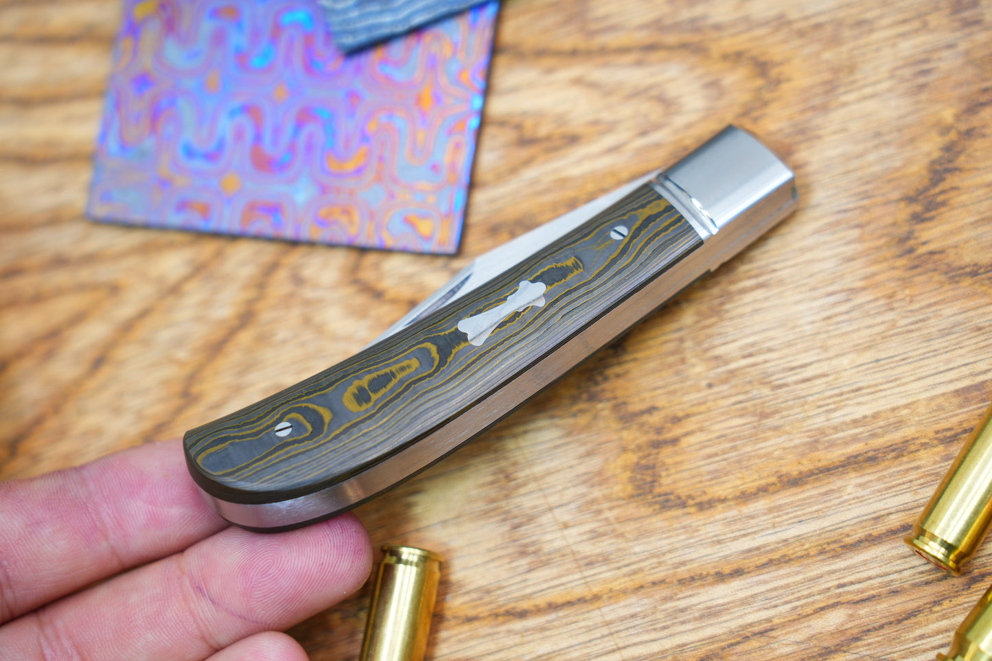 【Lanny】Handcrafted Pocket Knife – M390 Hand-Satin Blade, Ceramic Carbon Fiber Handle, Non-Locking