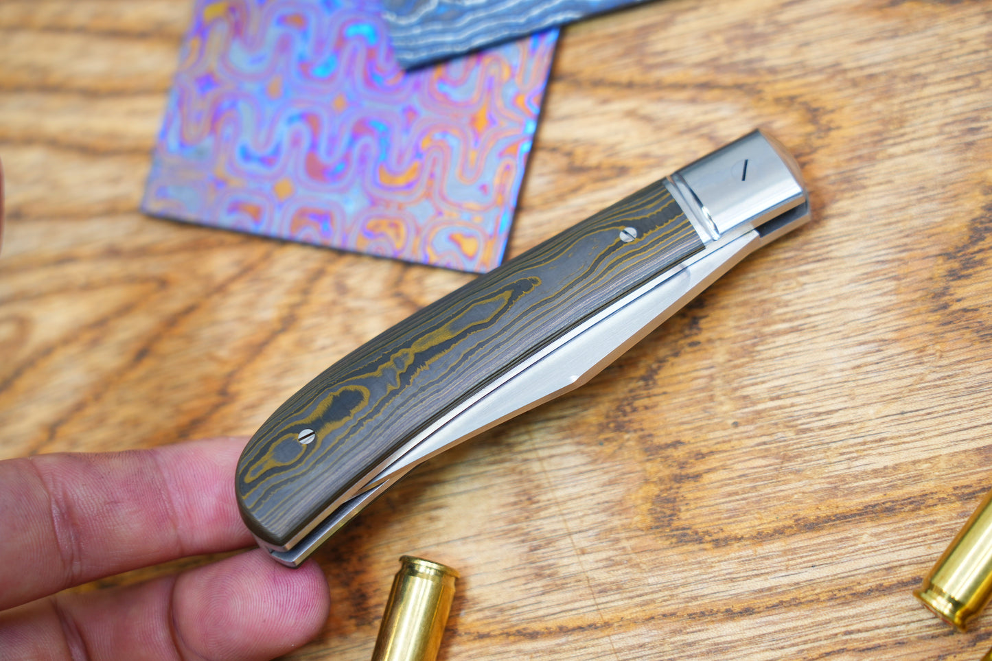 【Lanny】Handcrafted Pocket Knife – M390 Hand-Satin Blade, Ceramic Carbon Fiber Handle, Non-Locking