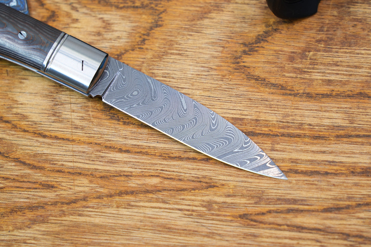【Swift】 vegas damascus Ceramic carbon fiber handle Pocket Knife No lock