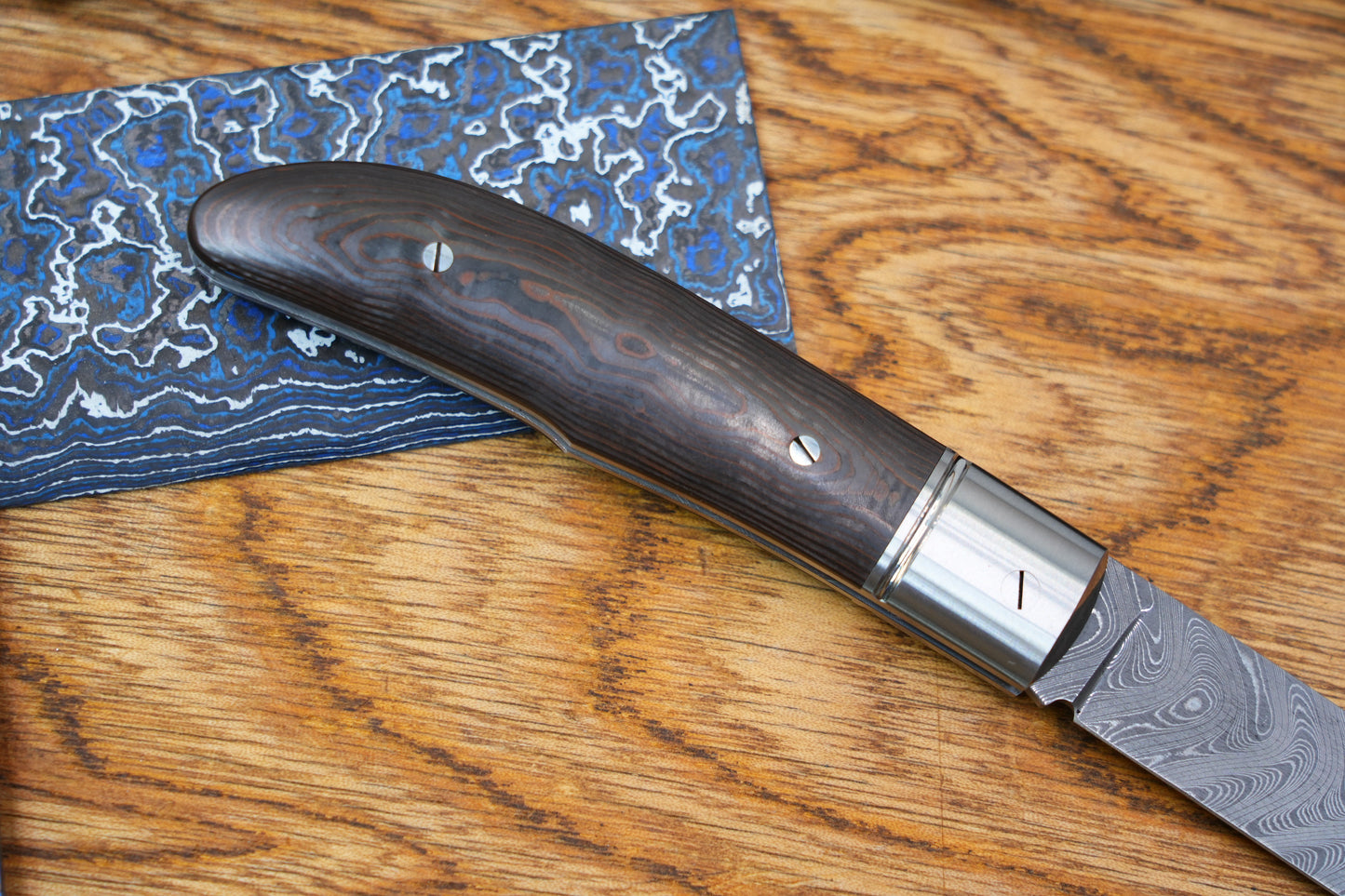 【Swift】 vegas damascus Ceramic carbon fiber handle Pocket Knife No lock