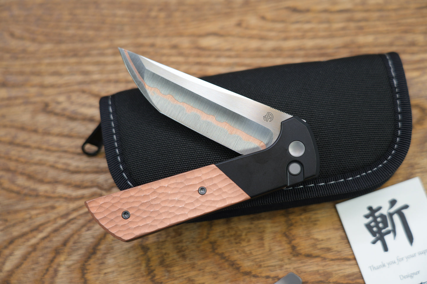 New Chop2 Forged copper blade 7075 Aluminum Handle copper Hammer pattern
