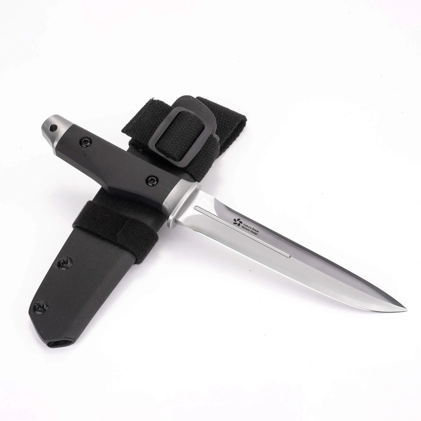 Nemoto Design FB04, SLD-MAGIC Steel Small Fixed Blade Knife, Kydex Sheath, Sakura Blade