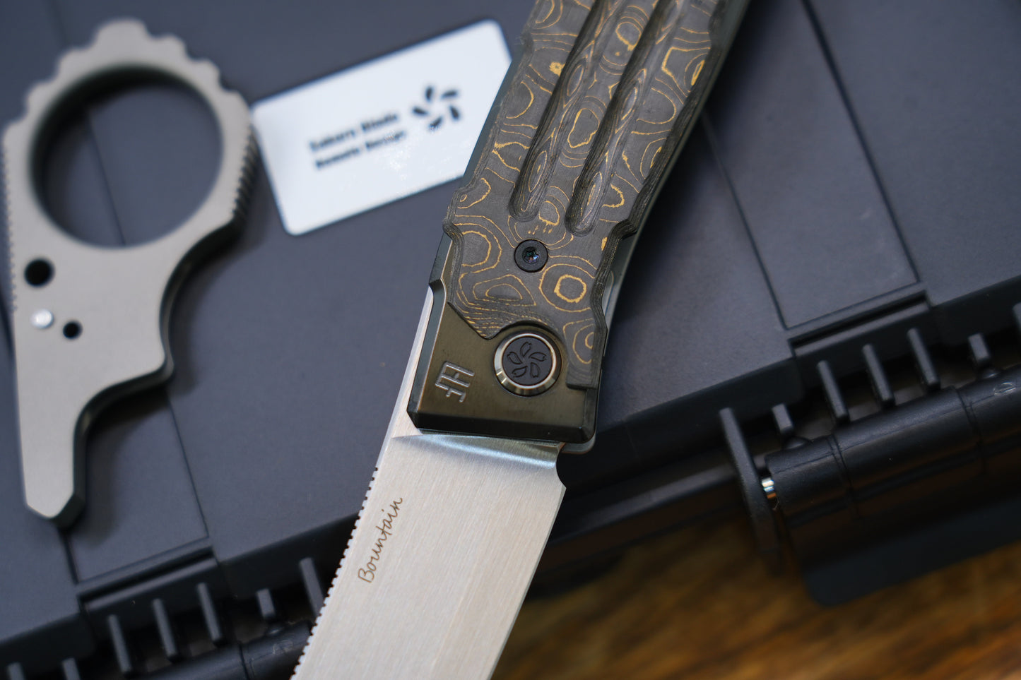 【Yaksha】A Nemoto Design ZDP-189 Hand-grinded zirconium mirror handle and clamp