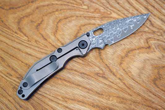 BBNM VegasForge AMERICAN MADE DAMASCUS STEEL Zirconium alloy Damascus